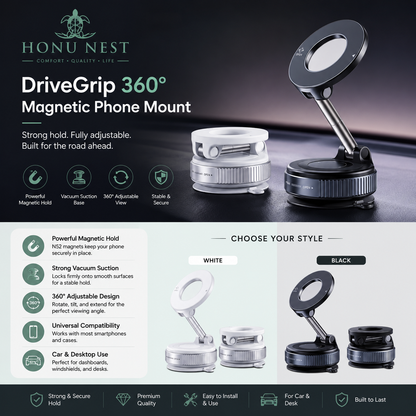 Honu Nest™ FlexGrip Magnetic Phone Mount