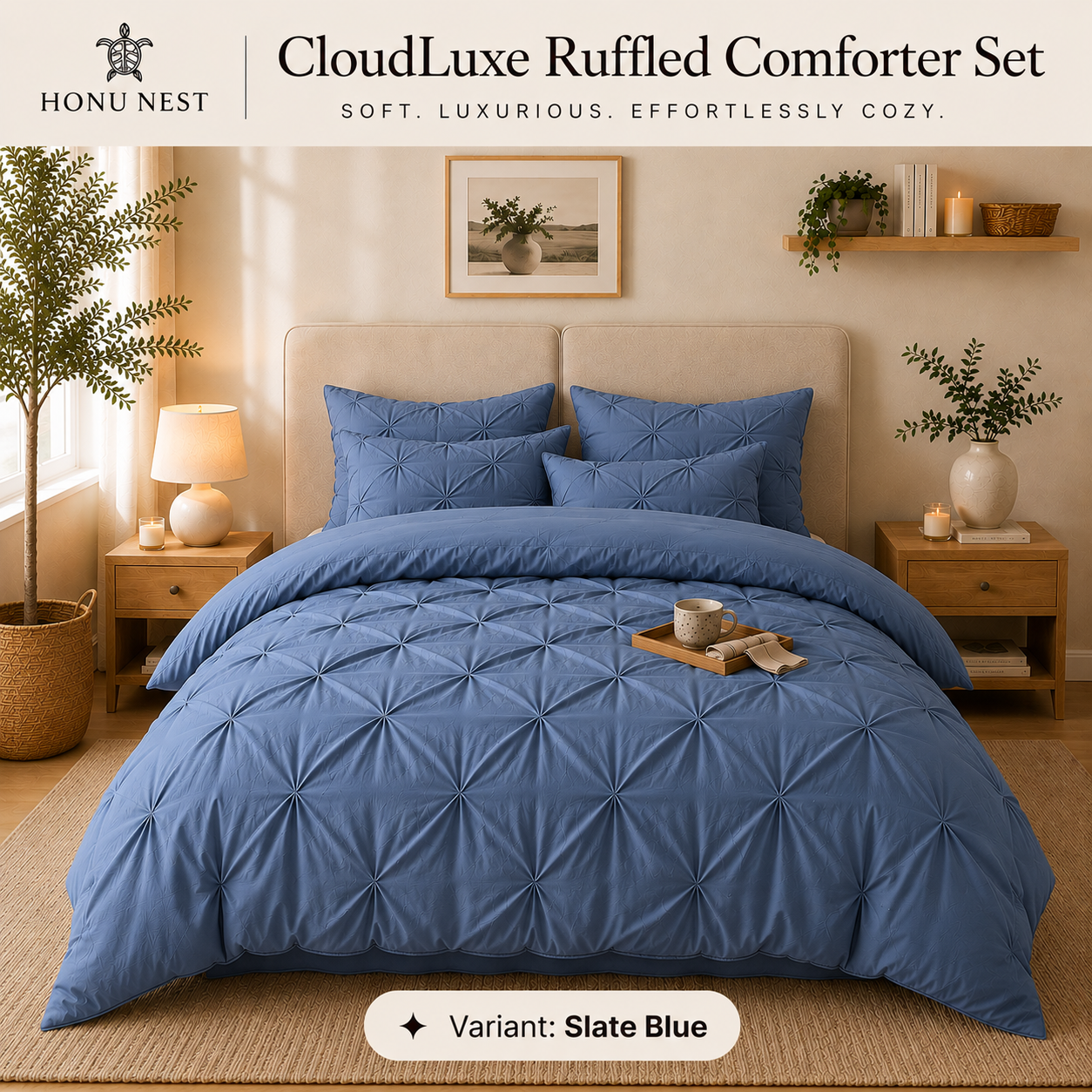 CloudLuxe Ruffled Comforter Set