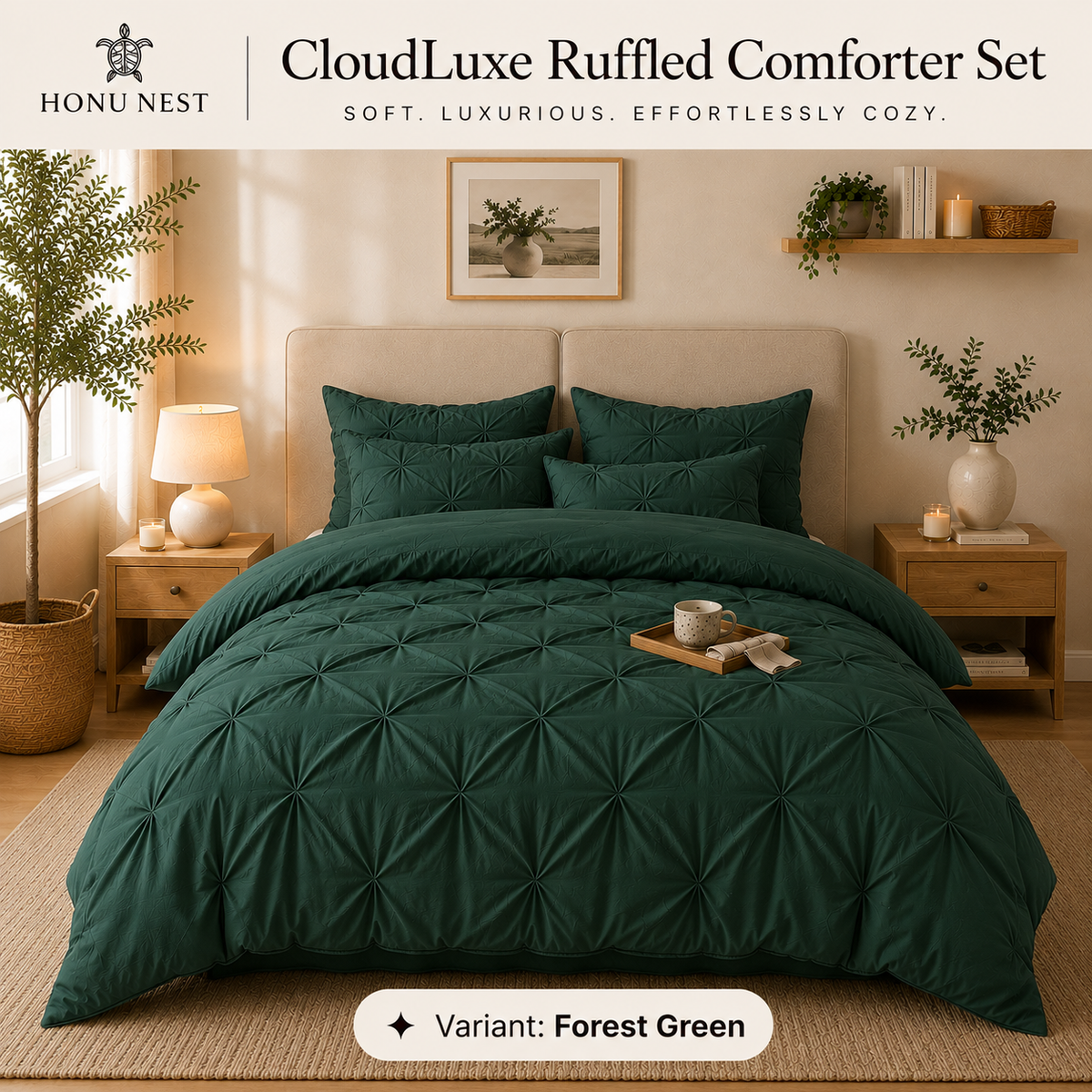 CloudLuxe Ruffled Comforter Set