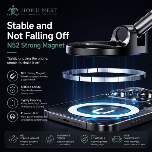 Honu Nest™ FlexGrip Magnetic Phone Mount