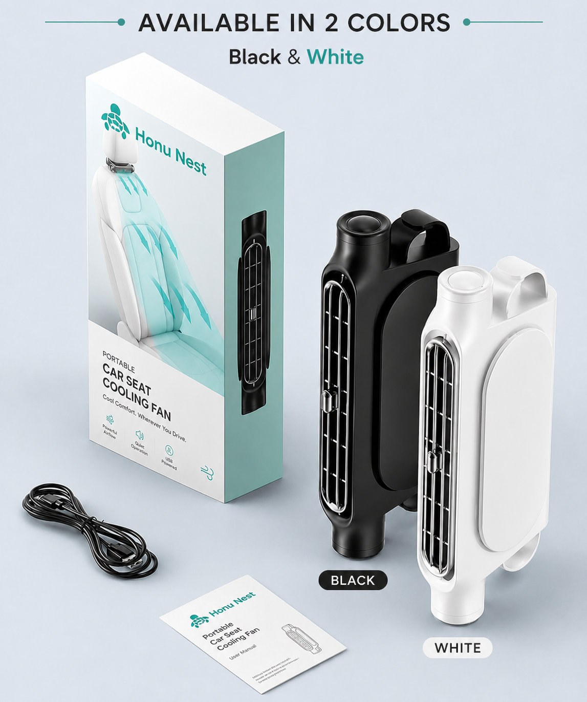 Honu Nest Portable Car Seat Cooling Fan