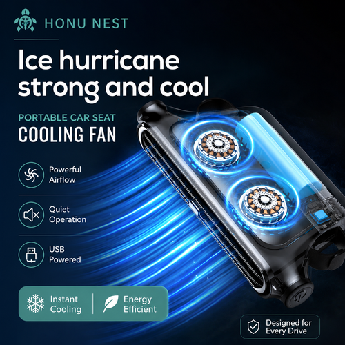 Honu Nest Portable Car Seat Cooling Fan